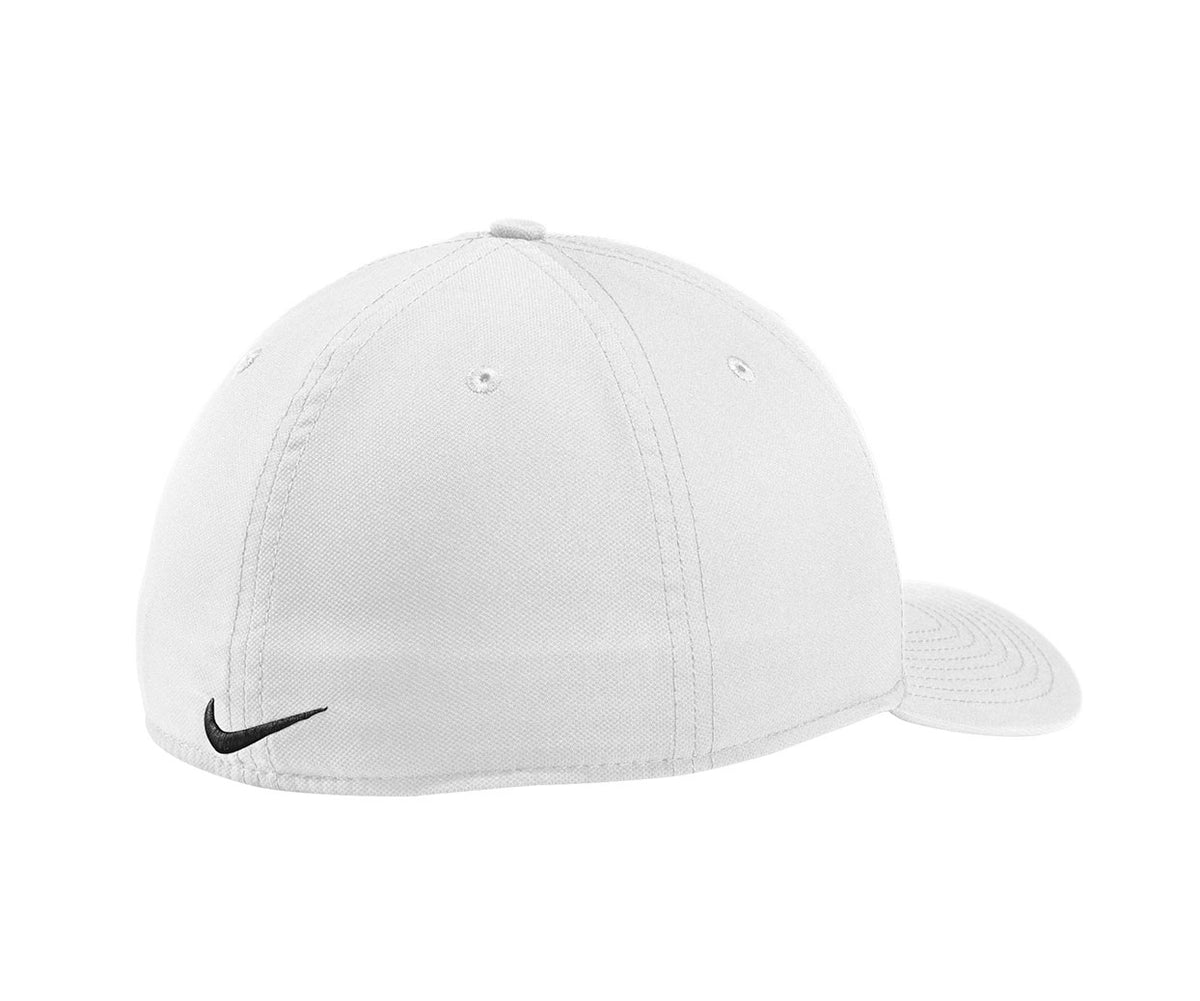 White Circle Logo Fitted Nike Hat